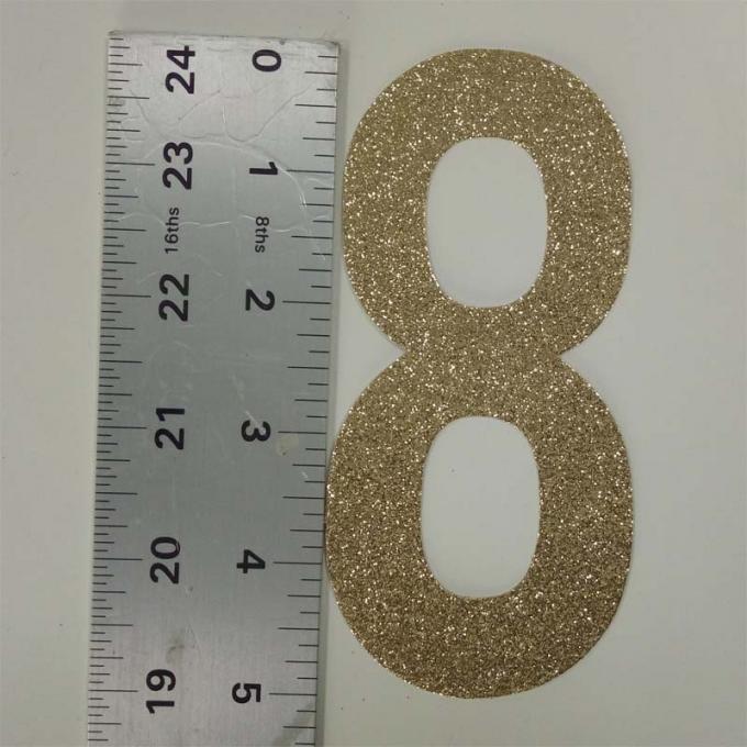 A altura 5" letras do cartão do brilho do festival do Natal, numera 8 letras do brilho do alfabeto