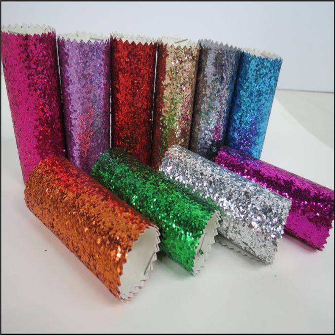 Tela multicolorido de couro sintética do brilho do plutônio para sapatas e sacos do papel de parede
