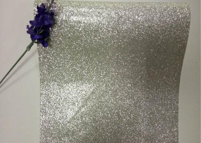 Tela de prata material do brilho do plutônio do papel de parede do quarto para a decoração da casa da sala de visitas