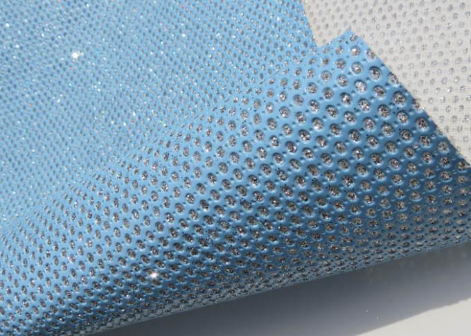 Luz - tela material de couro impermeável da tela de couro perfurada bonita azul