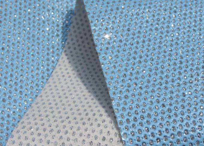 Luz - tela material de couro impermeável da tela de couro perfurada bonita azul