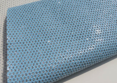 China Luz - tela material de couro impermeável da tela de couro perfurada bonita azul fornecedor