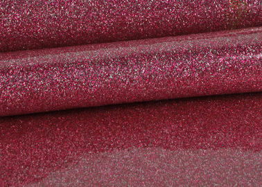 China PVC de 1.38m que Shinning o couro cor-de-rosa da tela do Pvc do brilho com parte inferior de pano fornecedor